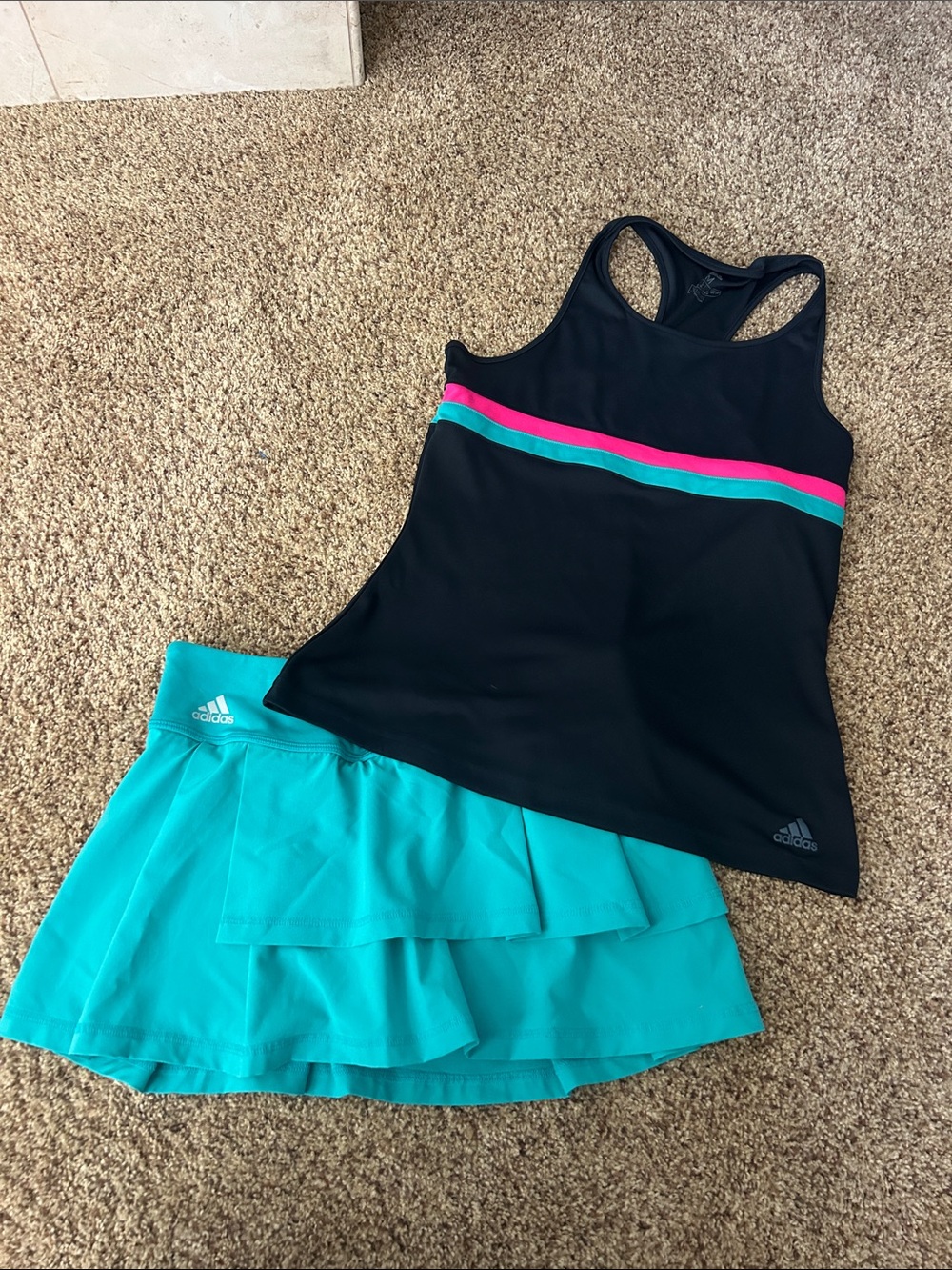 adidas matching tennis or pickleball outfit (skirt and tank)